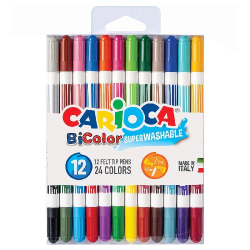 Фломастеры двус 24цв Bi-Color Carioca  42265