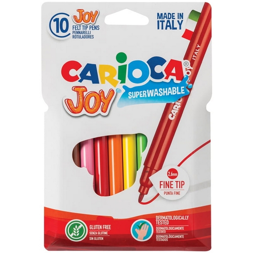 Фломастеры смыв 10цв Carioca Joy 40528