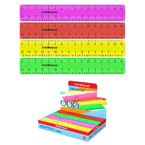 Линейка 15см Neon Solid EK 50568