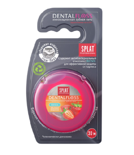 Зубная нить Professional DentalFloss клубника 22005