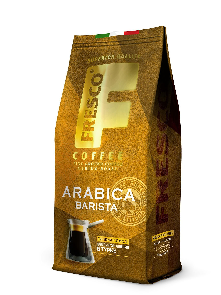 Coffee 100 arabica. Кофе fresco Arabica Barista для чашки молотый 100 гр. Fresco Arabica Barista молотый 100 г. Кофе /100гр/ Фреско Арабика бариста для турки молотый м/у. Кофе в зернах fresco Arabica Barista.