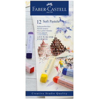 Пастель 12цв faber-castell soft pastels 128312